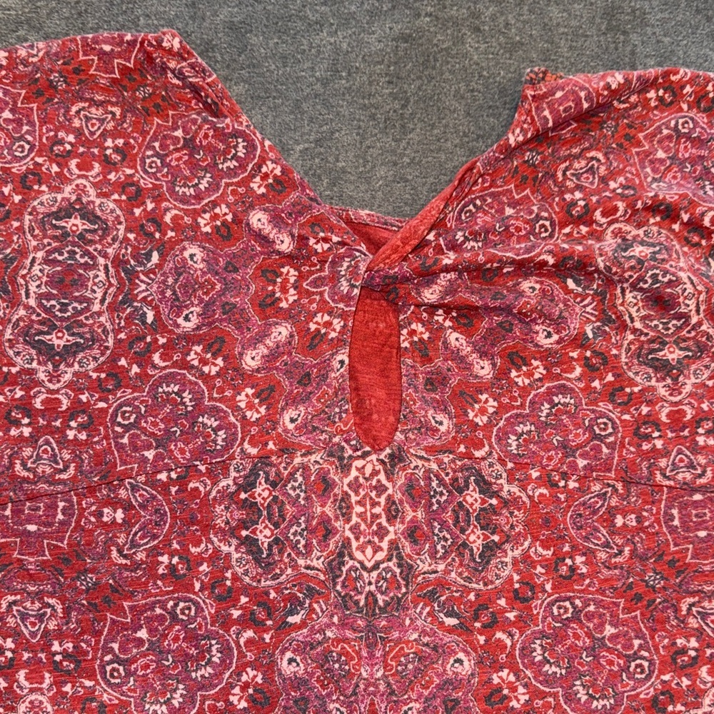 Lucky Brand- Women’s Red Boho Blouse Size Medium - Picture 12 of 14